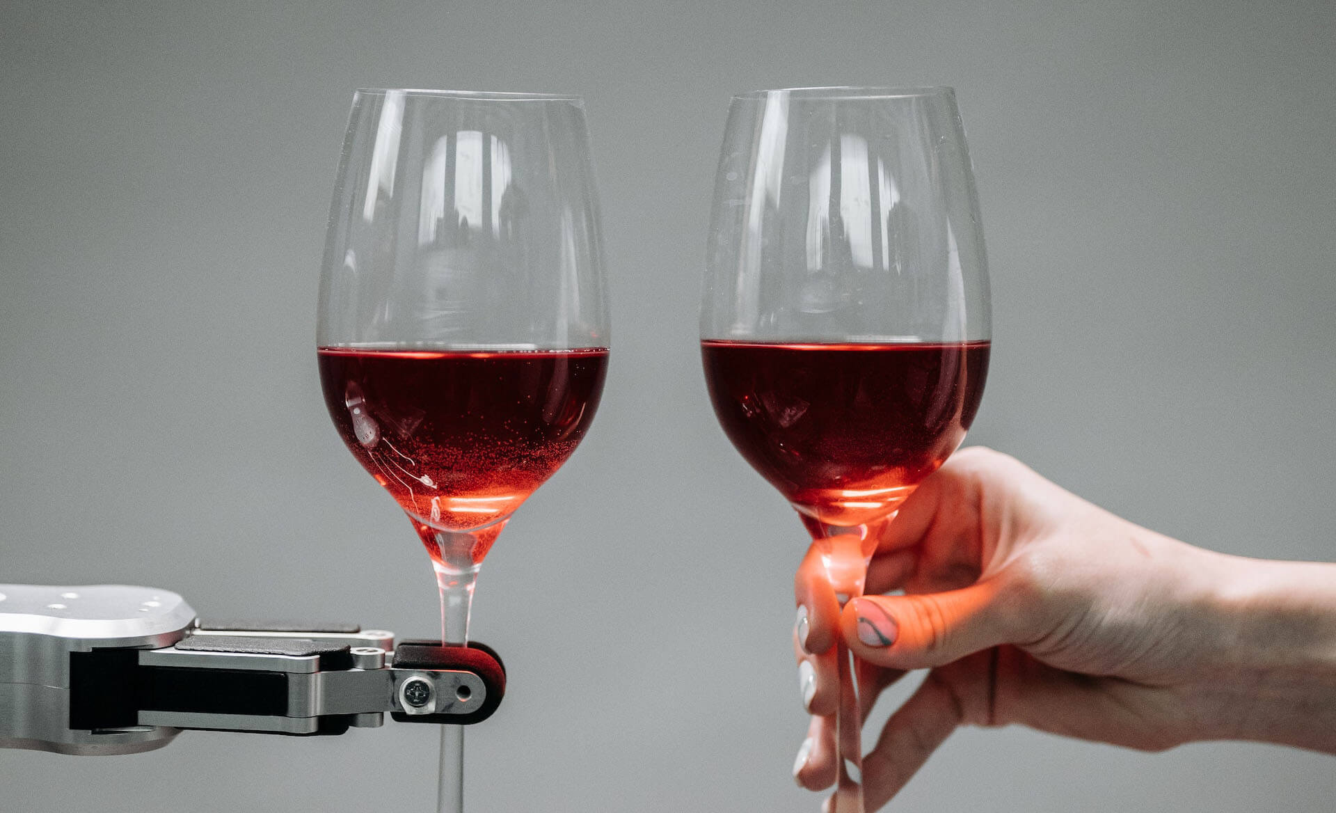 A Robot Holding a Wine