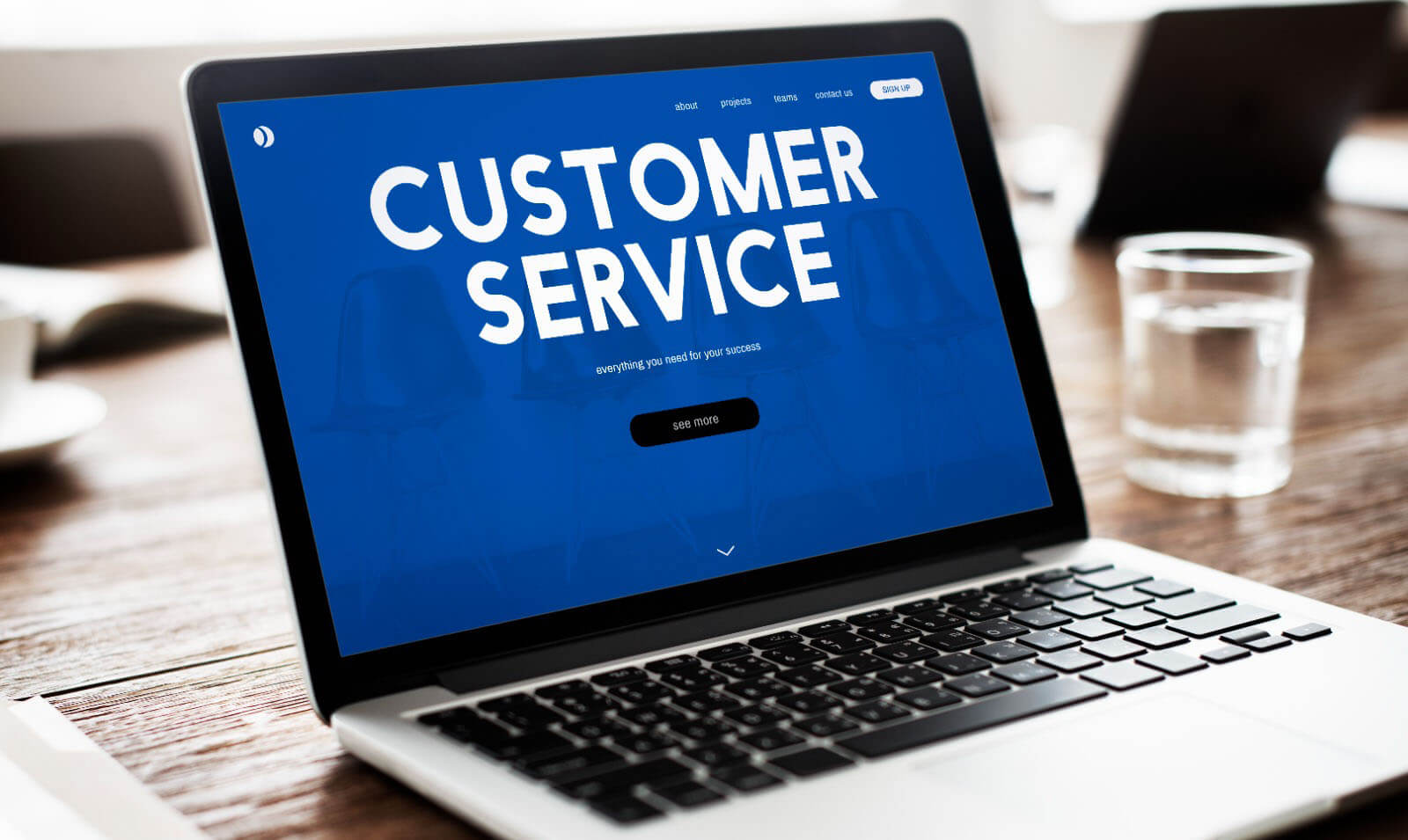 customer care webpage interface
