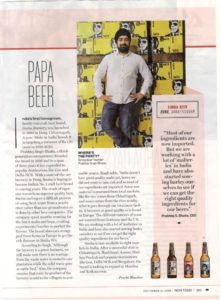 India Today Page Anniversary , Papa Beer, Best Beer in India, PR for beer Company, Craft Beer, Public Relations